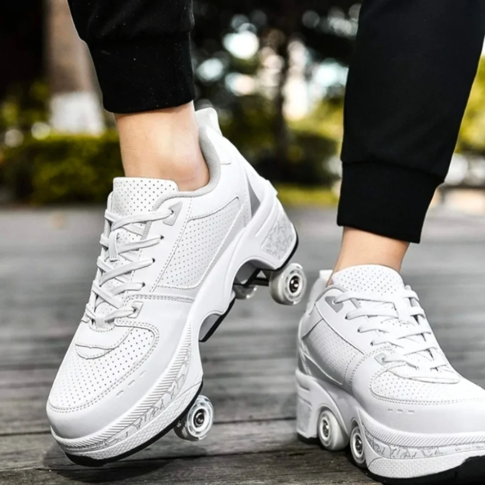 Unisex White Silver Roller Skate Shoes WMS Size EUR 37 US 7 Eqv to Youth Sz 5 - Picture 2 of 16